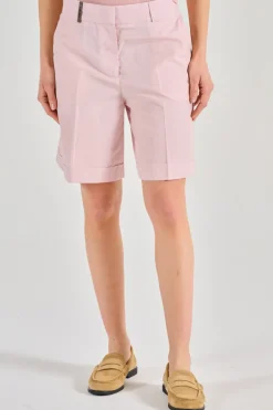 Shorts popeline rosa