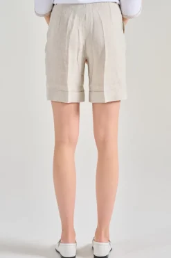 Shorts tessuto beige