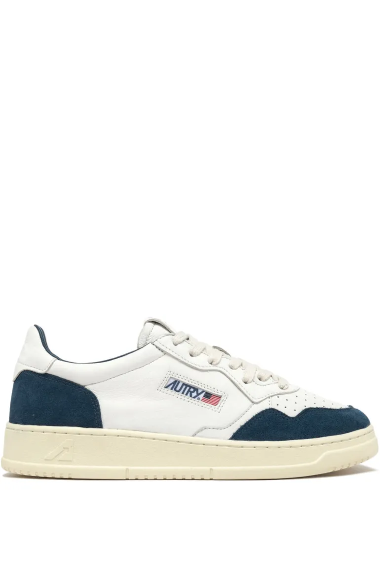 Sneakers medalist low goat suede blu