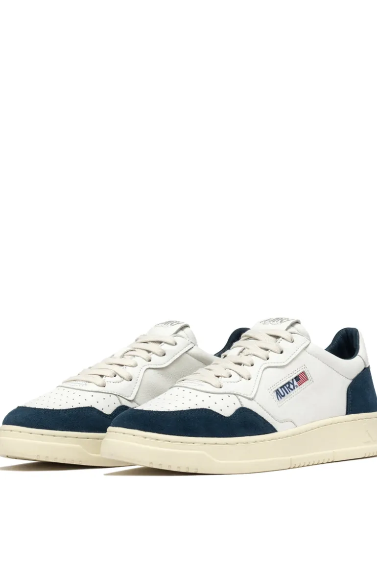 Sneakers medalist low goat suede blu