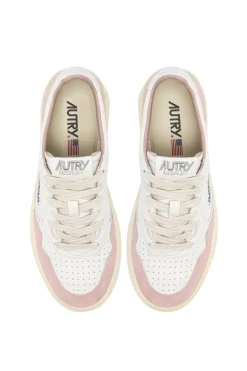 Sneakers medalist low goat suede rosa
