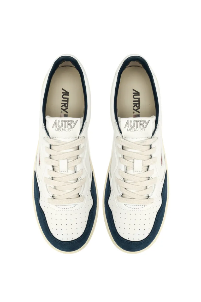 Sneakers medalist low goat suede blu