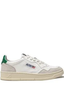 Sneakers medalist low man leat suede bianco uomo