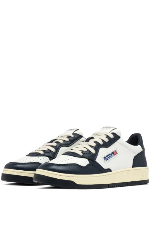 Sneakers medalist low man leat leat blu uomo