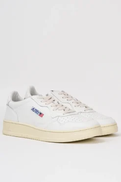 Sneakers medalist low man leat leat bianco uomo