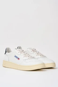 Sneakers medalist low man leat leat bianco uomo