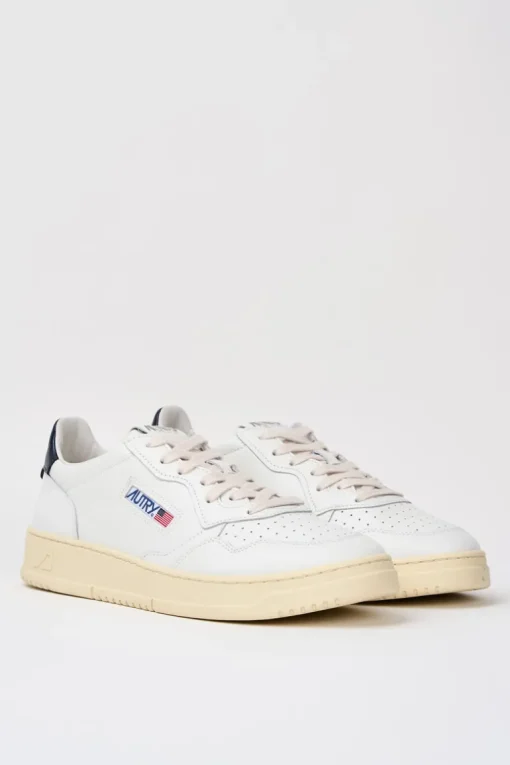 Sneakers medalist low man leat leat bianco uomo