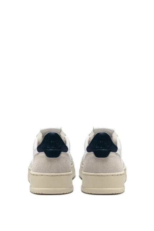 Sneakers medalist low man leat suede bianco uomo