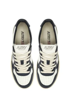 Sneakers medalist low man leat leat blu uomo