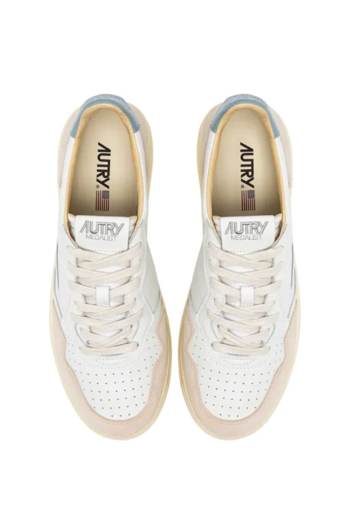 Sneakers medalist low pelle suede bianco