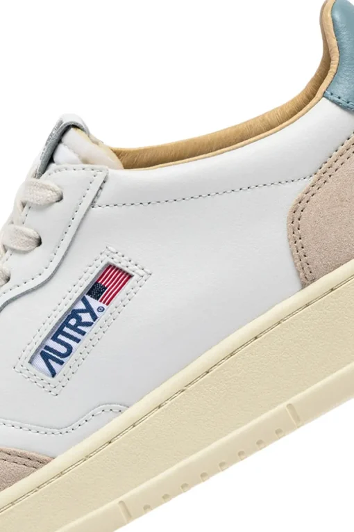 Sneakers medalist low pelle suede bianco
