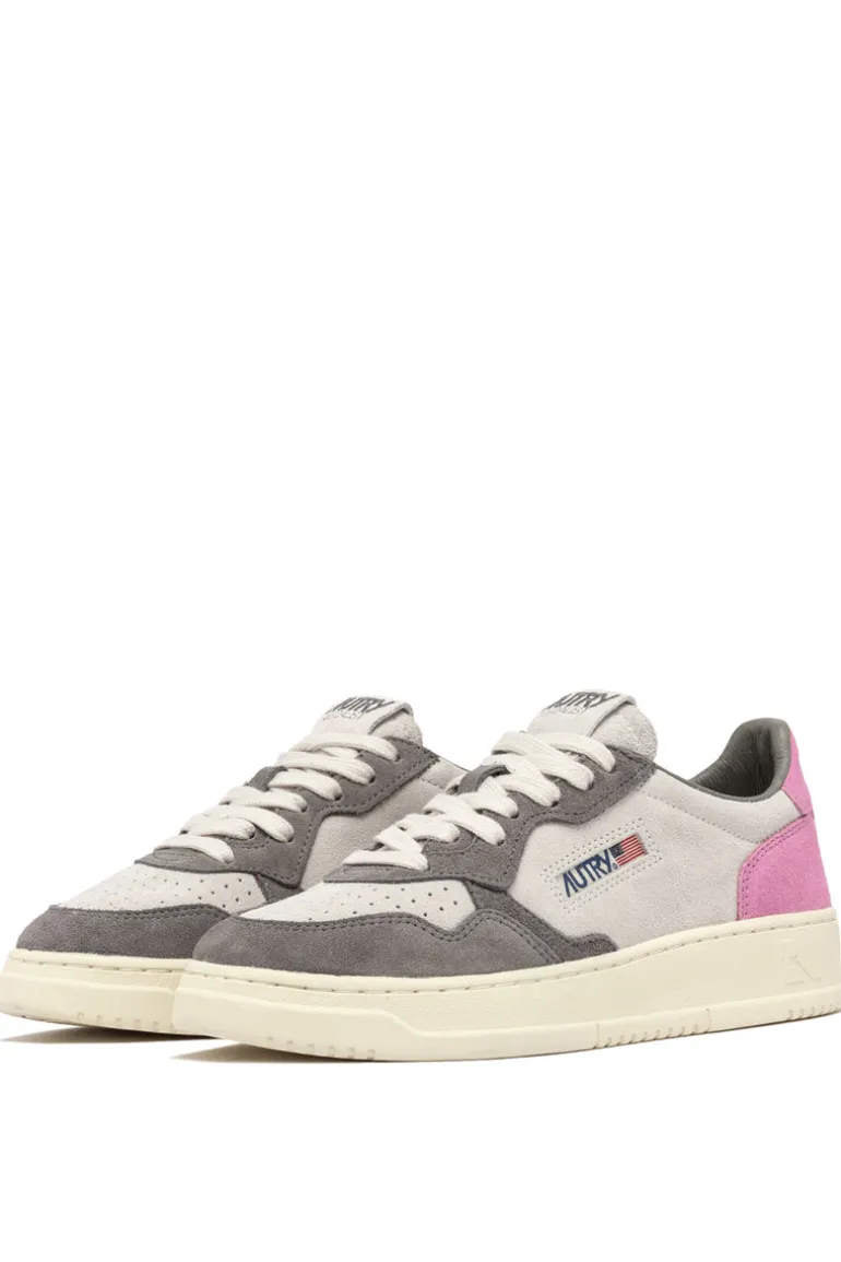 Sneakers medalist low suede rosa