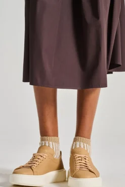 Sneakers pelle beige