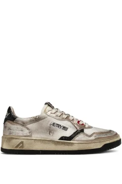Sneakers super vintage low man nero uomo