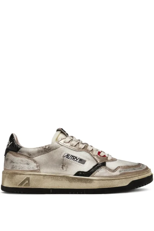 Sneakers super vintage low man nero uomo