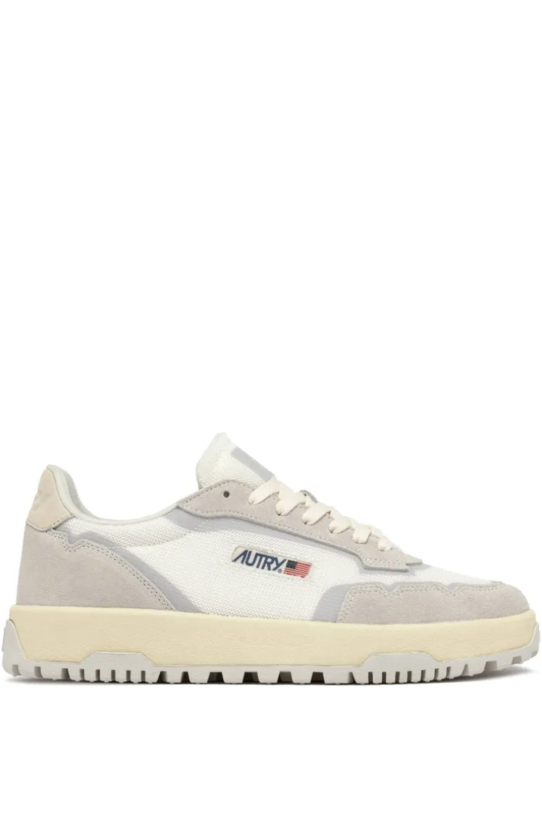 Sneakers super vintage low pelle grigio