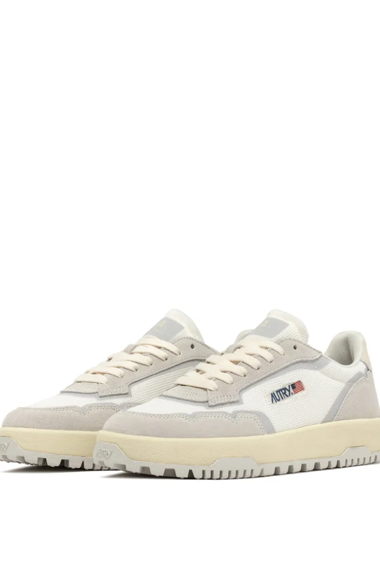 Sneakers super vintage low pelle grigio