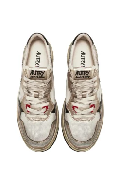 Sneakers super vintage low man nero uomo