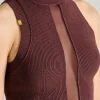 Top tricot marrone