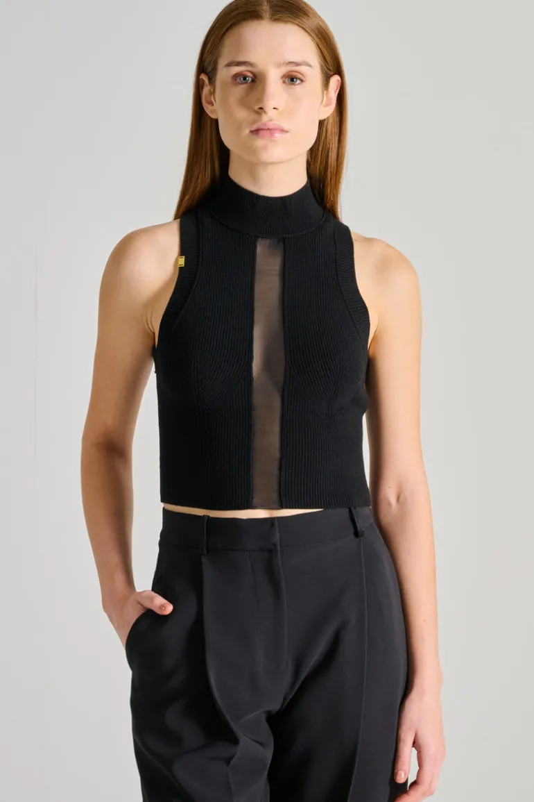 Top tricot nero