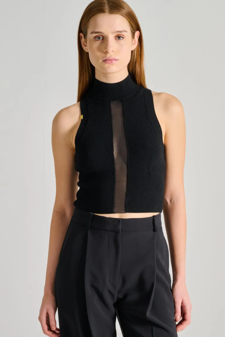 Top tricot nero