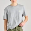 T-shirt bold cotone grigio