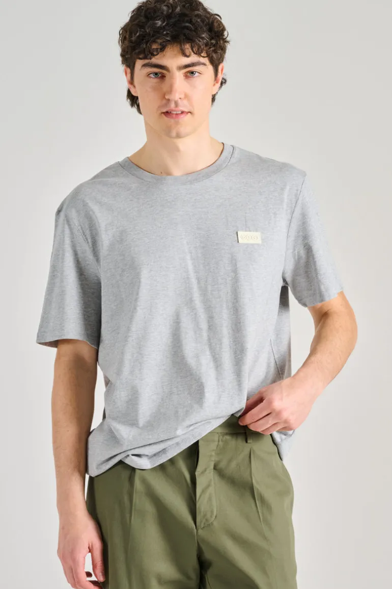 T-shirt bold cotone grigio