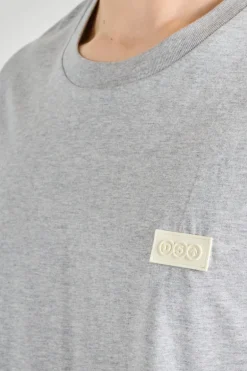 T-shirt bold cotone grigio