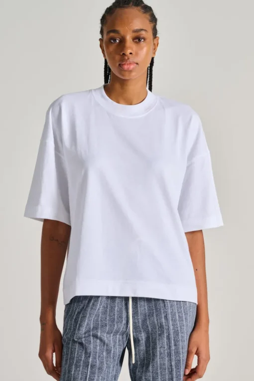 T-shirt box fit cotone bianco