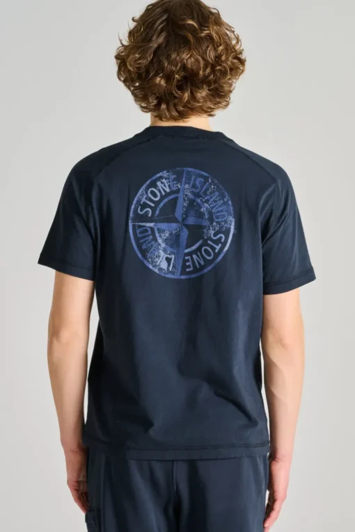 T-shirt cotone blu
