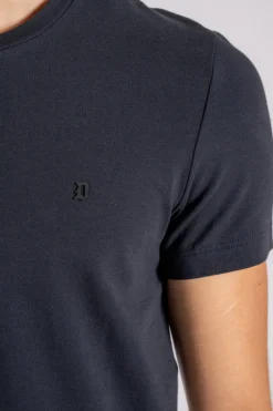 T-shirt cotone/elastam blu
