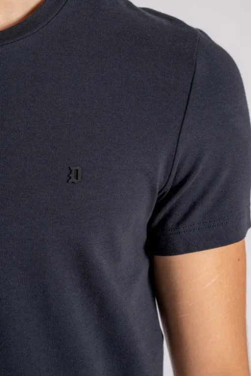 T-shirt cotone/elastam blu