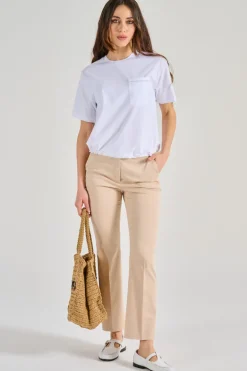 T-shirt jersey di cotone bianco