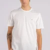 T-shirt logo patch cotone bianco