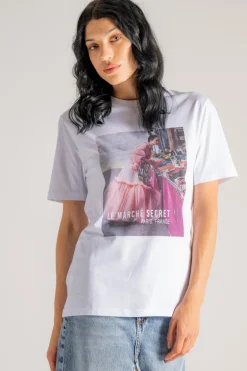 T-shirt madamoiselle nero donna