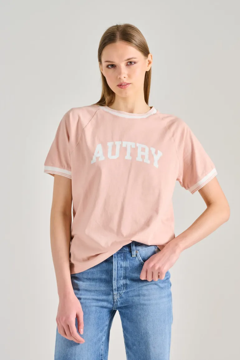 T-shirt main 100% cotone rosa