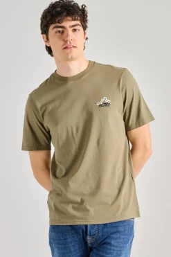 T-shirt main pelle beige