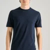 T-shirt manica corta cotone blu