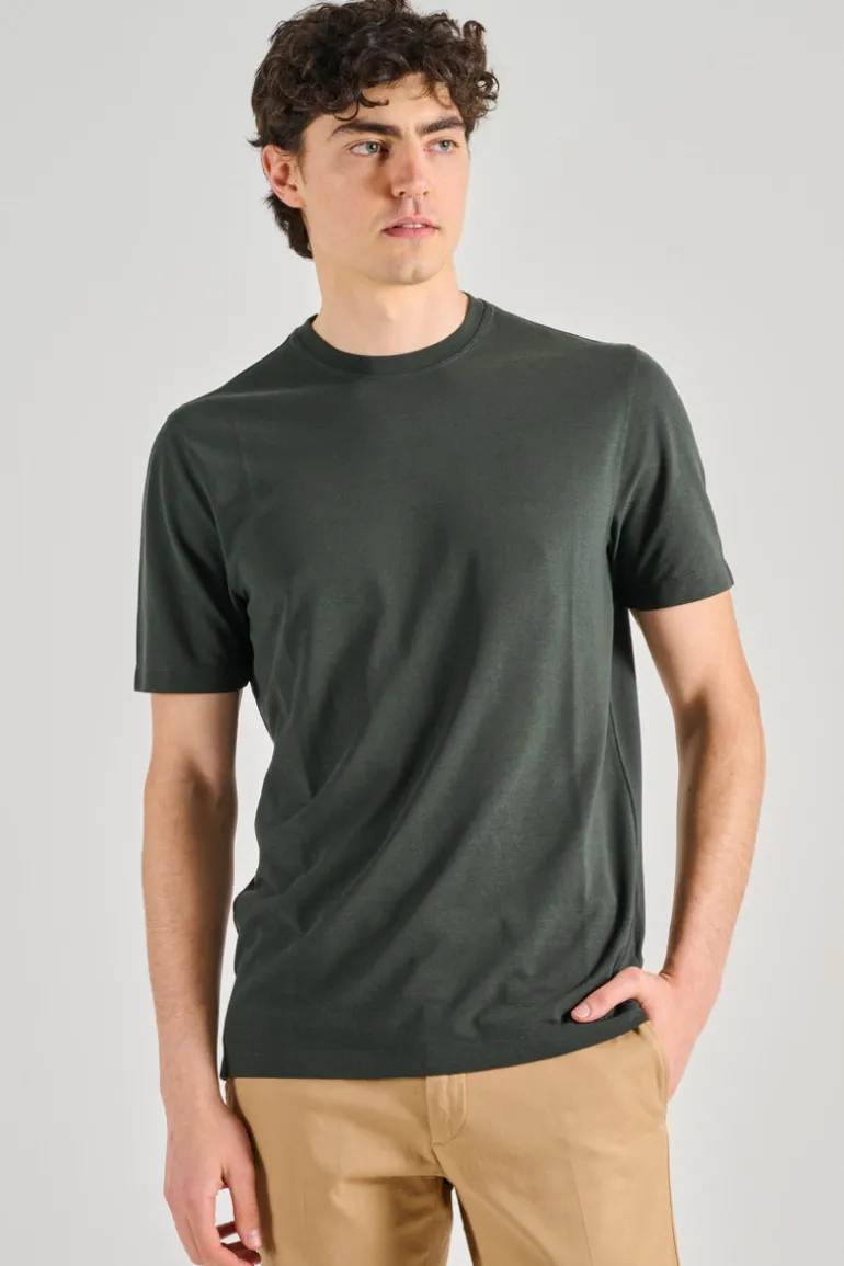 T-shirt manica corta cotone verde