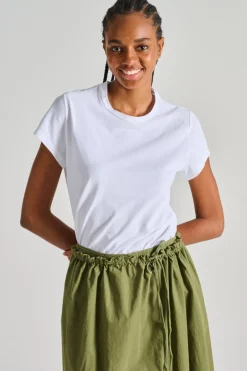 T-shirt manica corta cotone bianco