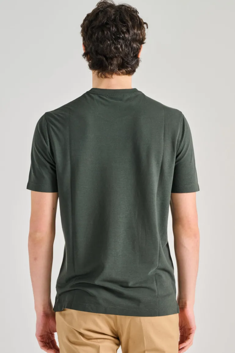 T-shirt manica corta cotone verde
