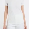 T-shirt mezza manica 95% co 5% ea bianco
