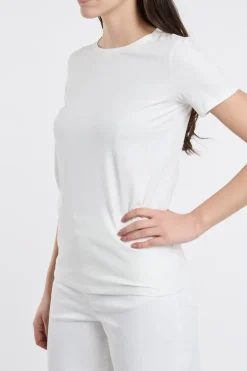T-shirt mezza manica 95% co 5% ea bianco