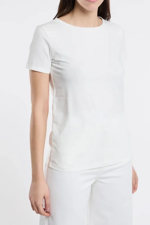 T-shirt mezza manica 95% co 5% ea bianco
