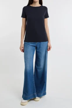 T-shirt mezza manica blu