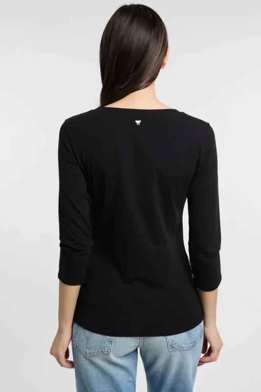 T-shirt nero donna
