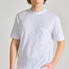 T-shirt tascone manica corta over cotone bianco