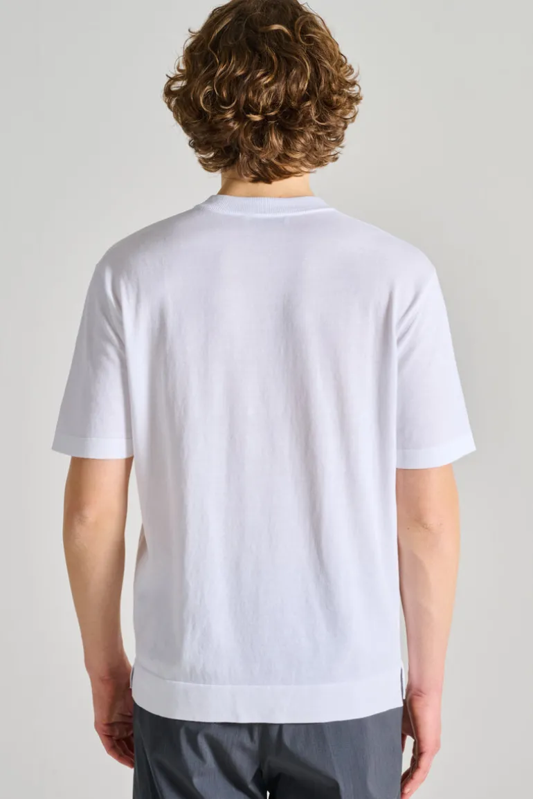 T-shirt tascone manica corta over cotone bianco