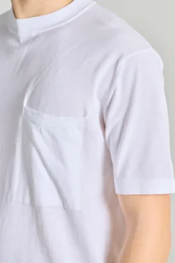 T-shirt tascone manica corta over cotone bianco
